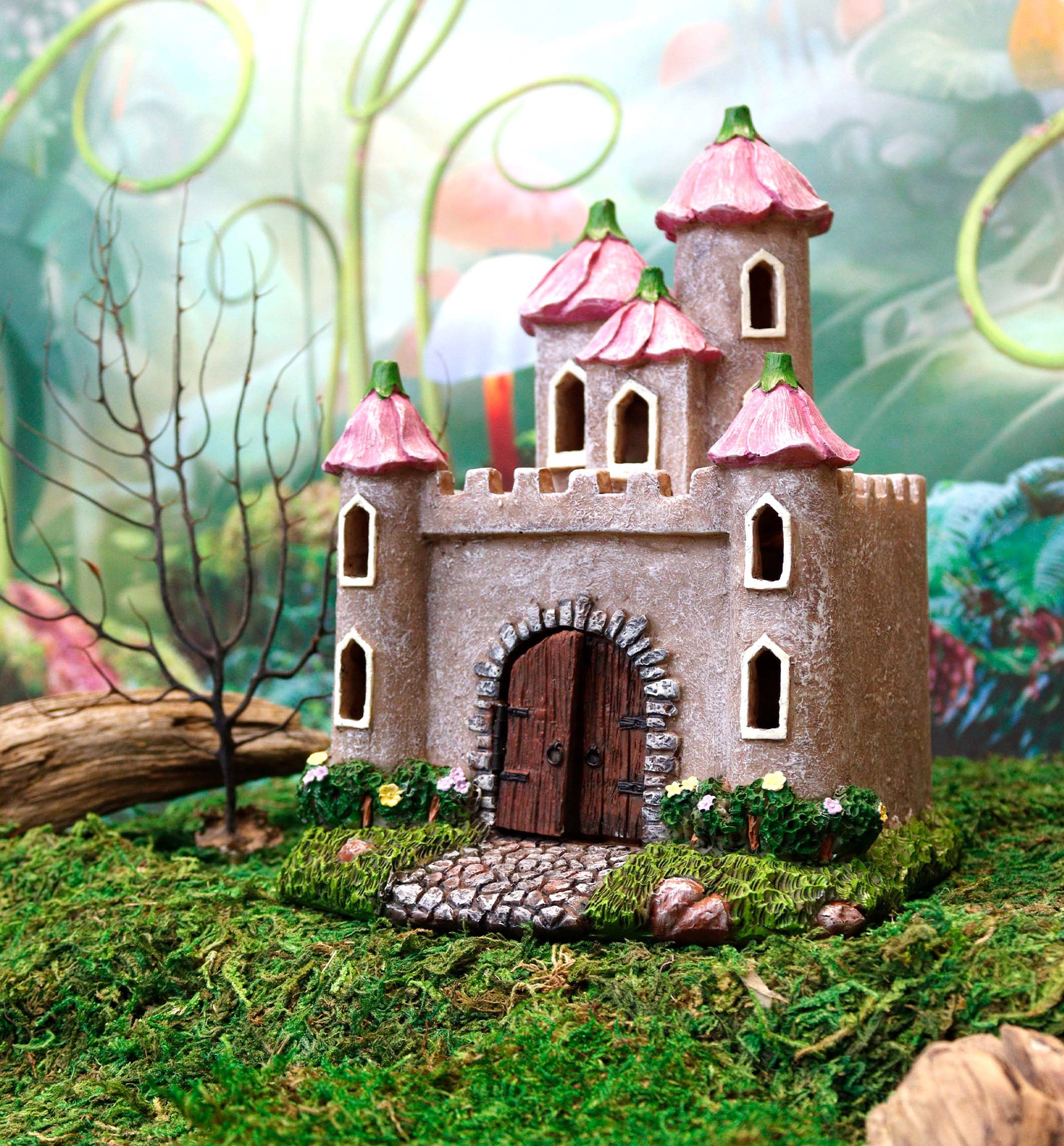 NW Wholesaler Enchanted Flower Fairy Castle for Fairy Garden Decoration -  Walmart.com