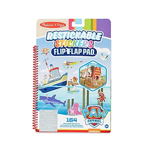 Melissa & Doug PAW Patrol Restickable Stickers Flip-Flap Pad - Adventure Bay