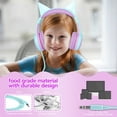 thumbnail image 2 of Kids Wired over Ear Headphones Headset, Foldable Stereo 3.5MM Wire Cord Earphones with Mic, 2 of 7