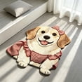 thumbnail image 4 of Yhmxh Cute Cartoon Dog Bath Mat, Funny Soft Plush Bathroom Rugs Decor for Dog Lovers, 23.62" x 15.75" Absorbent Non Slip Bath Rug Washable Floor Mat for Bathroom Tub, Kitchen, Bedroom, 4 of 6