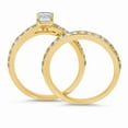 thumbnail image 2 of 1.16 ct Emerald Cut Real Genuine Natural Diamond SI1-SI2 J-K 18K Yellow Gold Engagement Wedding Bridal Set Designer Ring bW/ Set size 3.5, 2 of 7