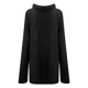 thumbnail image 4 of Suéter de cuello alto de invierno sólido para mujer Suéter con dobladillo de manga de murciélago Suéter de punto Tops Fridja  hjk406, 4 of 8