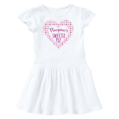 

Inktastic Pawpaw s Sweetie Pie with Pink Hearts Gift Toddler Girl Dress