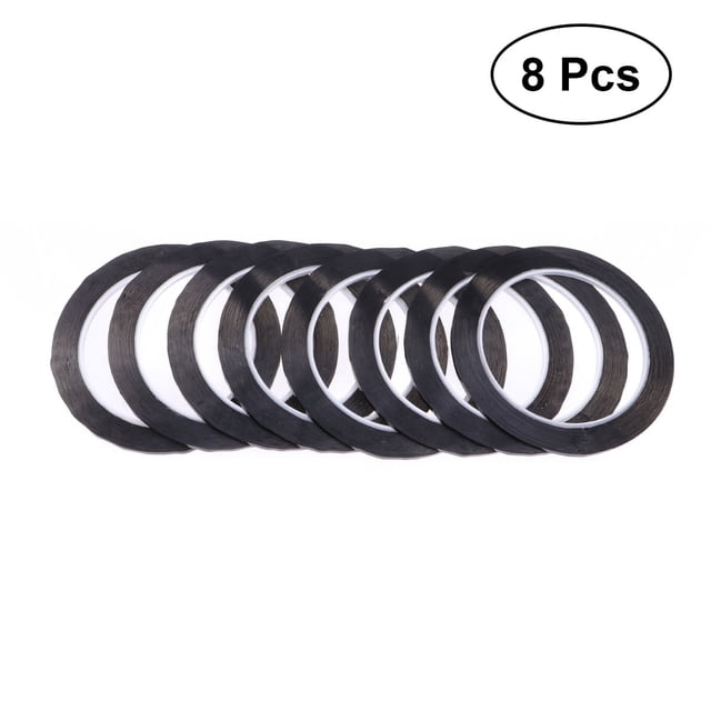 8 cintas adhesivas para bordes, autoadhesivas, para marcar cuadrículas y pizarras blancas (negra)
