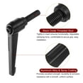 thumbnail image 4 of Uxcell 6 Pack M10 x 30mm Male Threaded Stud Adjustable Clamping Lever Handle Bolt Knob Black, 4 of 6