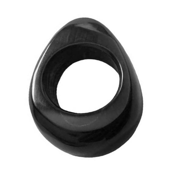 EeaseMX Anillo de masaje de cuerno de buey para ancianos (negro)