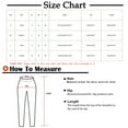 thumbnail image 3 of Dress Capris for Women Plus Size Women's Stretch Slim Street Patchwork Imitation Leather Wide Leg Bell Bottoms Loose Causal Pants Clearance, 3 of 5
