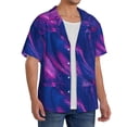 thumbnail image 2 of Kdxio Men'S Hawaiian Shirt For Men Short Sleeve Shirt Neon Gradient Blue Summer Casual Holiday Beach Button Down T-Shirts, 2 of 5