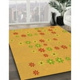 thumbnail image 2 of Ahgly Company Indoor Round Patterned Neon Orange Area Rugs, 5' Round, 2 of 6