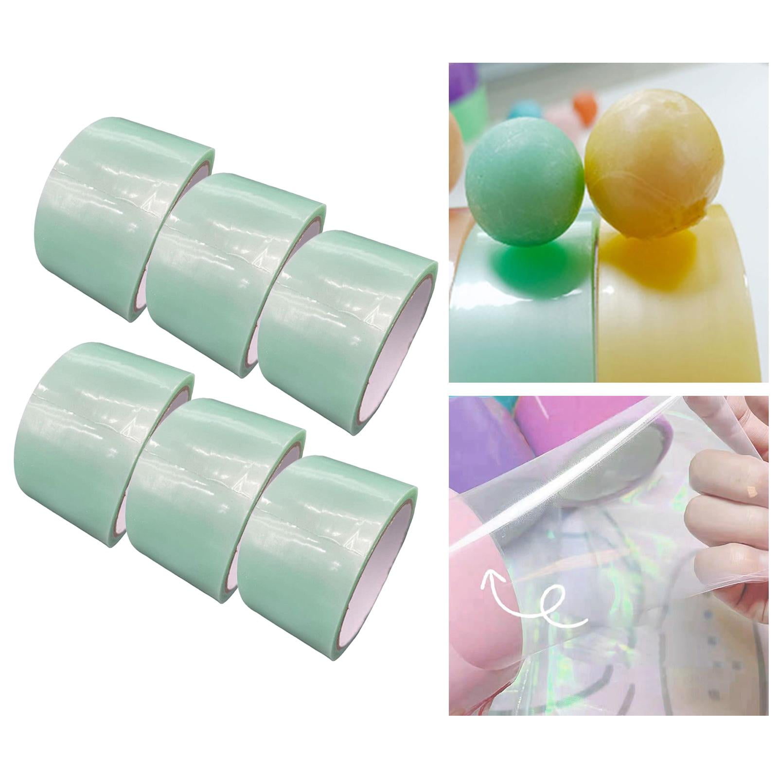 6x Creative Sticky Ball Tapes Educational Toys Colored Tapes Bulk Game Embellishment Relaxing for Supplies Kids Scrapbook Green