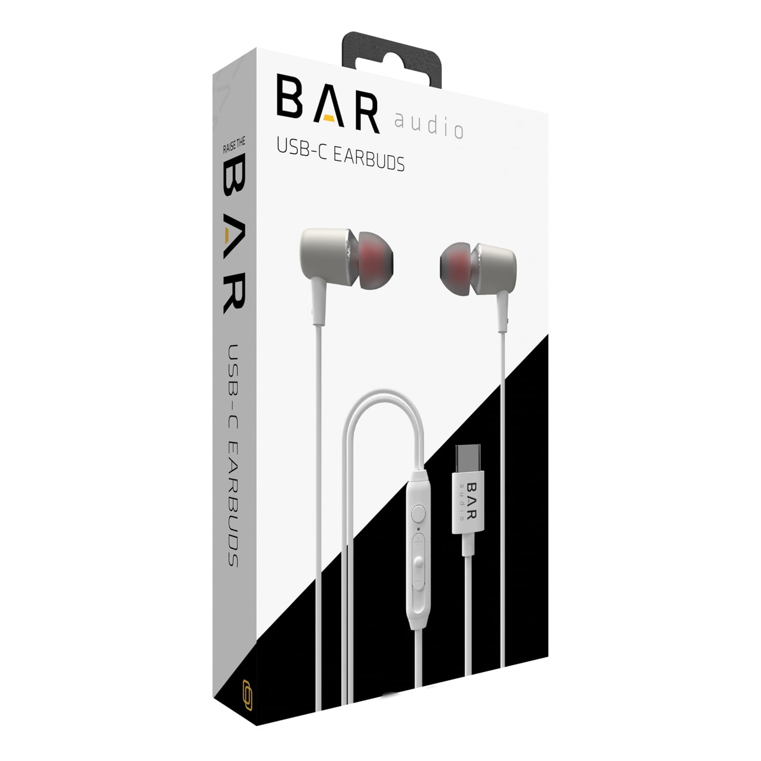 cellhelmet Bar Audio Wired In-Ear Earbuds with In-Line Mic/Remote and USB-C Connector