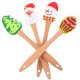thumbnail image 2 of ColoMX Raspadores portátiles para hornear, espátulas de silicona para pasteles, raspadores de pasteles de dibujos animados con temática navideña, 4 Uds., 2 of 8