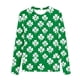 thumbnail image 3 of Blusas y camisas de manga larga con cuello redondo y estampado de San Patricio para niños, blusa informal de manga larga con cuello redondo, blusa de poliéster para niñas, 3 of 4