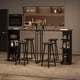 thumbnail image 4 of Yeshouse Juego de mesa y sillas de bar pequeñas de 3 piezas con 3 estantes de almacenamiento, mesa de comedor de cocina retro para 2 personas, muebles de apartamento que ahorran espacio con taburetes, 4 of 9