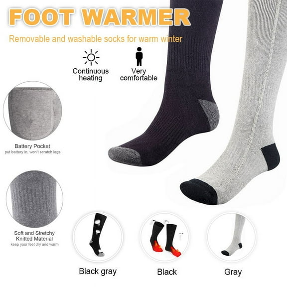 PENGXIANG Electric Heated Socks Rechargeable Battery Heat Sox Kit for Men Women,Unisex Winter Warm Battery Powered Heating Thermal Stockings,Novelty Sports Outdoor Heated Socks Hunting Foot Warmer