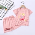 thumbnail image 1 of Kirby-Conjunto de pijama de dibujos animados para niña, ropa de dormir cómoda, camiseta rosa, pantalones cortos de manga corta, 1 of 5