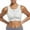 White, variant on WREESH Womens Zip Front Sports Bra Running High Impact Sports Bras Padded Racerback Workout Gym Yoga Bras Blue
