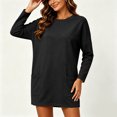 thumbnail image 5 of Long Sleeve Fall Dresses for Women Casual Sweatshirt Dress with Pockets - Loose Fit for Fall Winter, Multiple Colors, 5 of 9