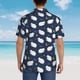 thumbnail image 4 of Balery Cute Sheep 1 Camisas hawaianas de manga corta para hombre, camisas playeras de corte holgado, camisas de vacaciones con botones,Small, 4 of 7