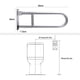 thumbnail image 3 of Barra de Seguridad para Retrete de Ayuda Baño Inodoro Mango de Agarre Abatible de Plegables en Forma de U para Personas Mayores, Embarazadas, 3 of 8