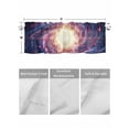 thumbnail image 2 of Kitchen Valances for Window, Galaxy Planet Theme Light Filtering Rod Pocket Valance Curtain, Moon Outer Space Short Curtains Window Topper for Bedroom Bathroom Living Room 42x18in, 2 of 9