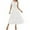 White, variant on Ecqkame Summer Dress for Women A Line Empire Waist Tiered Long Dresses Sexy Flowy V Neck Short Sleeve Dress with Pockets Black XL