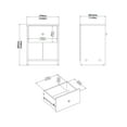 thumbnail image 5 of Tvilum Studio 3-Piece Bedroom Set - Nightstand And Chest Set Of 2, White, 5 of 11