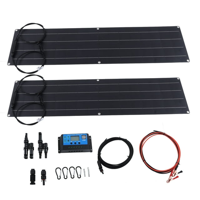 Photovoltaic Panel, High Efficiency 100W Easy To Install Flexible Solar Panel With Cables For Power Station