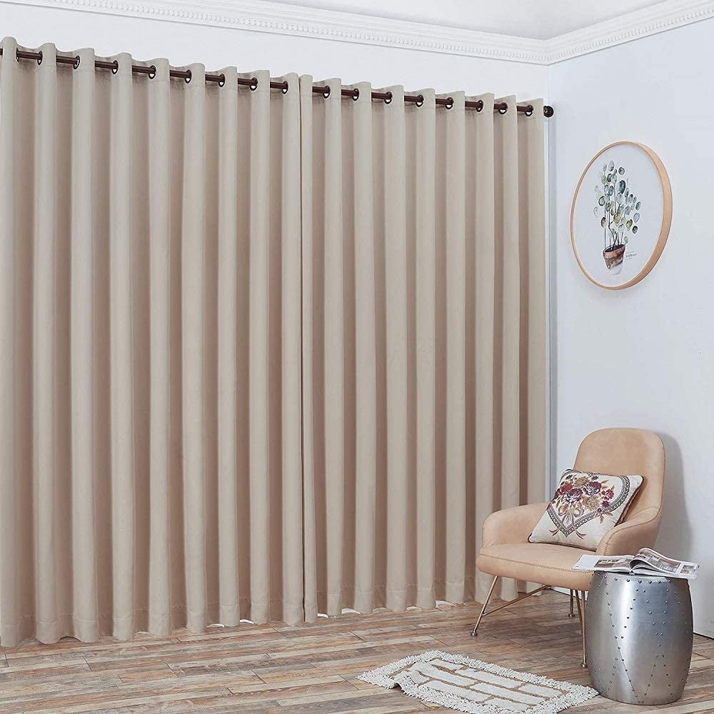 Warm Home Designs Extra Large 2 Ivory Room Divider Curtains 108" W x 120" L Each with 2 Matching Tie-Backs. N Ivory Wall 120