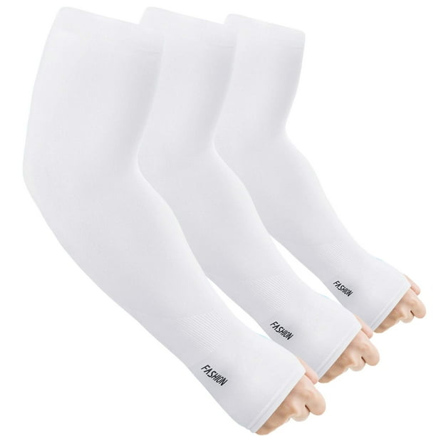 3 Pair UV Protection Cooling Arm Sleeves UPF 50 Sun Sleeves for Men