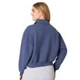 thumbnail image 2 of Hanes EcoSmart Women’s Fleece Quarter-Zip Pullover Navy Heather S, 2 of 5