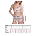 thumbnail image 2 of Conjunto de pijamas para mujer, sin mangas, con tiras y espalda abierta, Top corto, pantalones Abanopi Camisón, 2 of 7