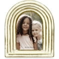 thumbnail image 3 of Isaac Jacobs 2x3 Vertical White with Gold Arc Resin Picture Frame with Gradient Design, Decorative Photo Frame, Tabletop & Wall Display, Hanging Display & Home Decor, 3 of 3