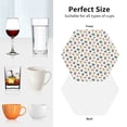 thumbnail image 6 of Rateoe colorful doodle insects Printed Drink Coasters Set of 4 Leather Coasters Spill Protection for Table Desk,Durable and Non Slip Leather Coaster ,4 Inches Drink Mats-Hexagon, 6 of 6