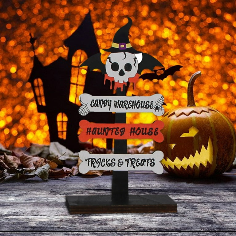 Pcs Halloween Ghost Decoration, Inch Wooden