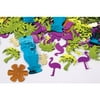PMU Luau Confetti (Assorted Palms, Flowers, Tiki Idols, Flamingos, Pineapples) (1/2 Oz/Pkg) Pkg/6