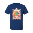 thumbnail image 2 of Wild Bobby Sun and Moon Groovy Vintage Daisy Flowers Stars Vintage Men Tee, Royal, Large, 2 of 6