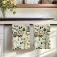 thumbnail image 7 of Cartoon Tractor Kitchen Towels Set of 3, Cute Green Digger Shovel Truck Rustic Absorbent Dish Towels for Kitchen, Microfiber Hand Towel, Quick Drying Tea Towel for Cleaning Decorative Dishcloths, 7 of 7