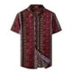 thumbnail image 1 of Camisas Tipo Para Hombre Hombres Primavera y verano Casual Solapa Estampado de un solo pecho Vacaciones en la playa Manga corta Camisa de vacaciones al libre (Red, 4XL), 1 of 6