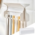 thumbnail image 2 of Six Hole Toothbrush Holder With No Marks Strong Adhesive Multi Head Toothbrush Holder For Home Use Detachable And Washable, 2 of 4