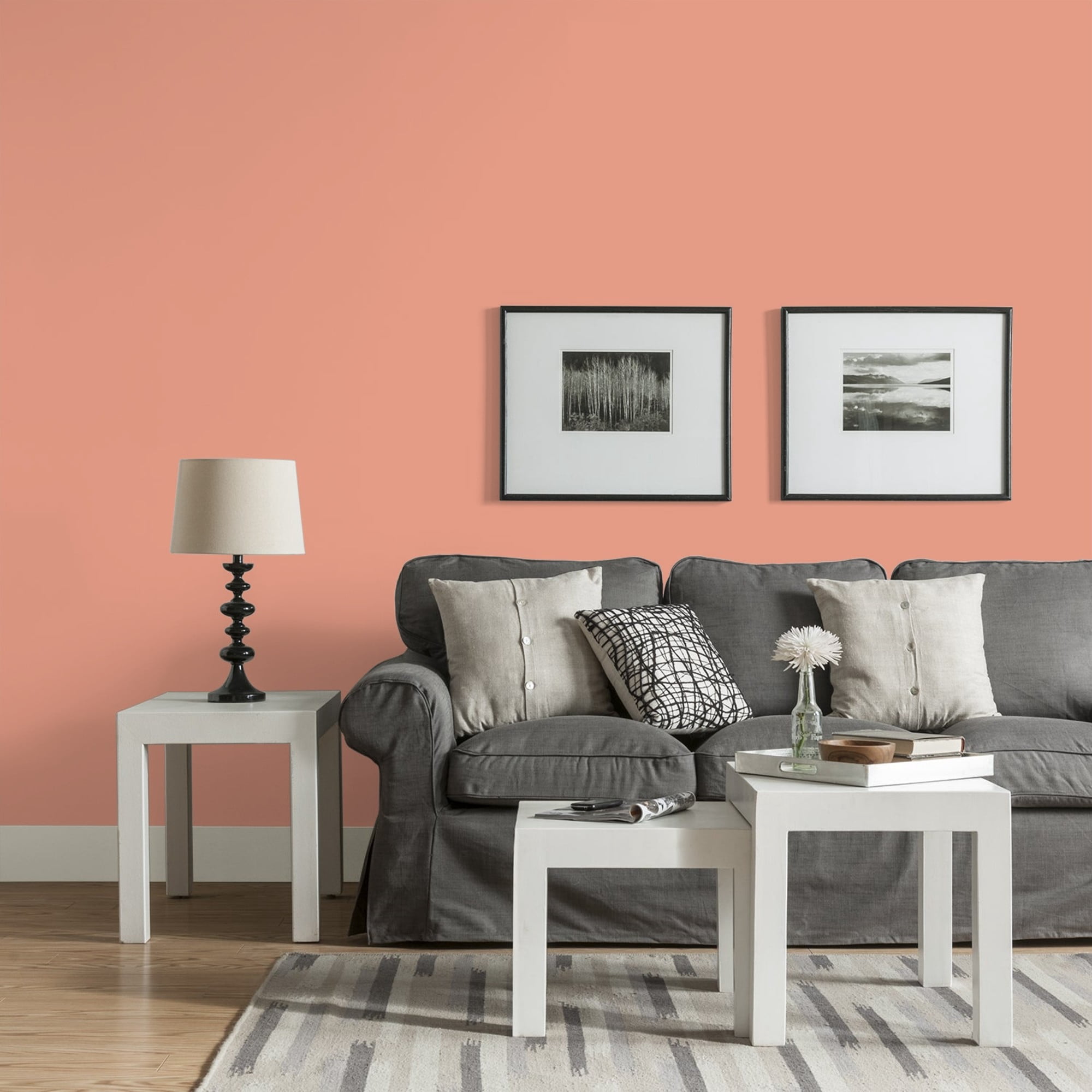 Glidden One Coat Opal Fire / Orange Eggshell Interior Paint with Primer, 1 Gallon