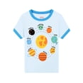 thumbnail image 4 of ATAIKU 100% Viscose 2 Pieces Boys Planets Pajamas Set Kids Short Sleepwear Set Summer Cool Pjs Size 3-10 Years, 4 of 13