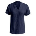 thumbnail image 3 of TYGHBN Lace Hollow Out V Neck Loose Fit Short Sleeve Shirt for Women Casual Tops Summer Women Shirts Long Sleeve T Shirt Women Pack Long Sleeve Thin T Shirt Women Workout Shirt Casual Women Women, 3 of 5