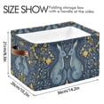 thumbnail image 4 of Yayeee Canvas Storage Basket with Handles for Shelves Fabric Bins Closet Organizer, Yellow Forest Pattern, 4 of 8