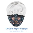 thumbnail image 4 of Shower Caps,Pioneer Flower Floral Print Pattern Waterproof Shower Cap for Women 4 Pieces,Double Reusable Hair Cover for Shower PEVA Elastic Stretch Hem, 4 of 7