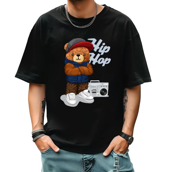 Graphic Tees for Men Summer New Print Casual Tee Fashion Trend Sports Shirt Select