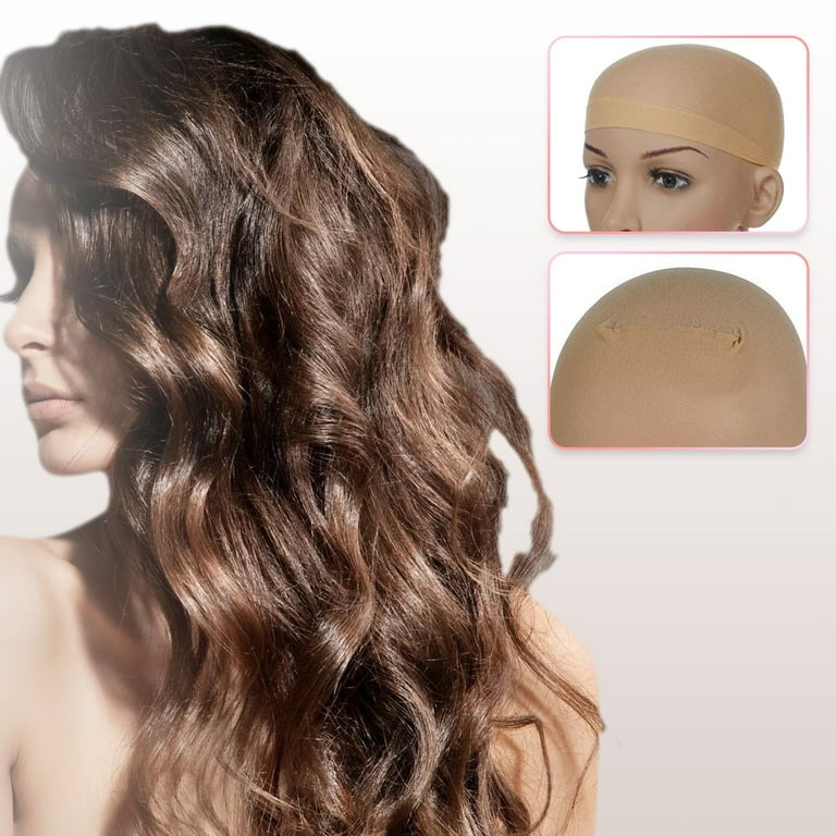 12 Pieces Stretchy Nylon Wig Caps for Women Lace Front Wig Bald