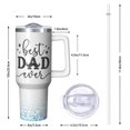 thumbnail image 2 of Best Dad Ever Tumbler 40oz Stainless Steel Insulated Cup with Lid & Straw, Gift for Dad from Daughter Son, Father's Day Christmas Birthday Valentine's Day Coffee Mug for Daddy Papa, 2 of 5