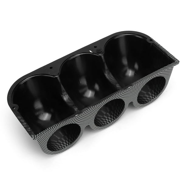 Panel 52 Mm/2 Pulg. Soporte De Montaje De Calibre Triple De 3 Orificios Estilo De Fibra De Carbono Vaina De Medidor De Tablero De Automóvil Automático