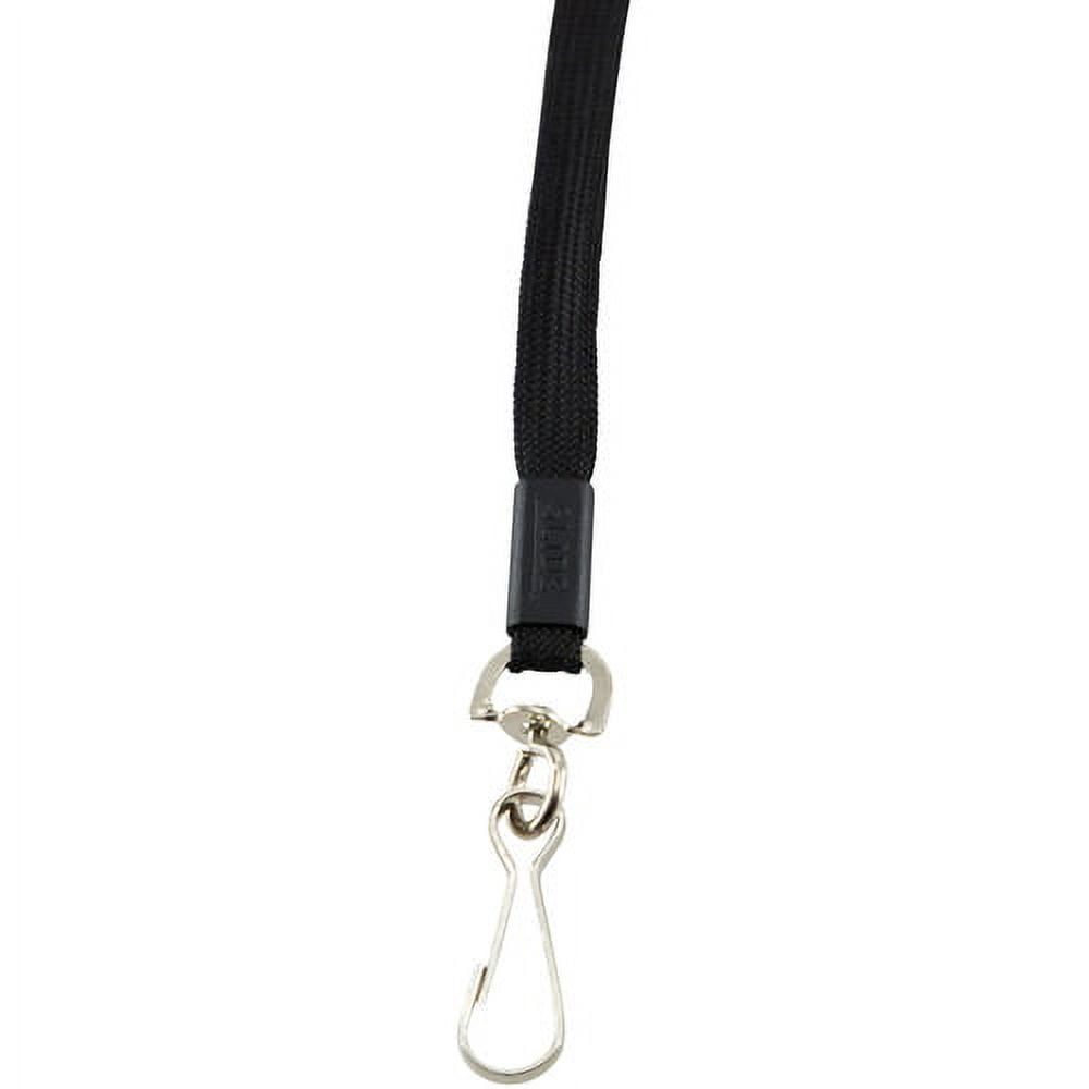 SICURIX Plastic Hook Breakaway Lanyard 12 / Pack - 36" Length - Black - Nylon, Plastic, Steel